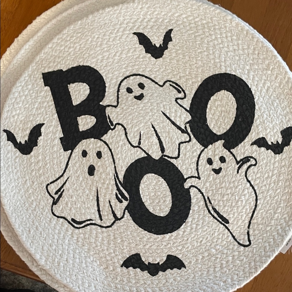 Martha Stewart White and Black Halloween Kitchen Linens
